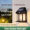 Solar Outdoor Wall Lamp with Motion Sensor - Warm Light for Garden, Courtyard, Balcony