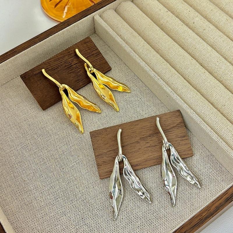 Elegantes Pendientes Largos con Borlas Irregulares Cómodo Accesorio de Joyería de Aleación para Fiesta Piel Sensible