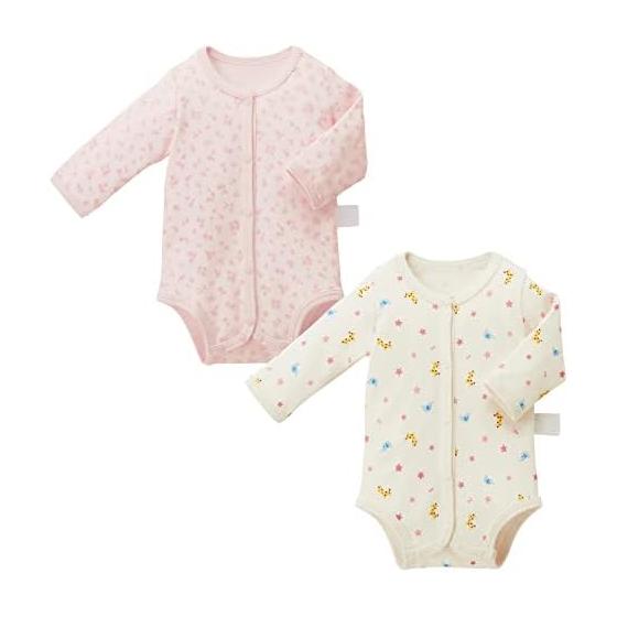 [MIKI HOUSE Hot Biscuits] Long sleeve body shirt set of 2 (opens in the front) 74-9935-579