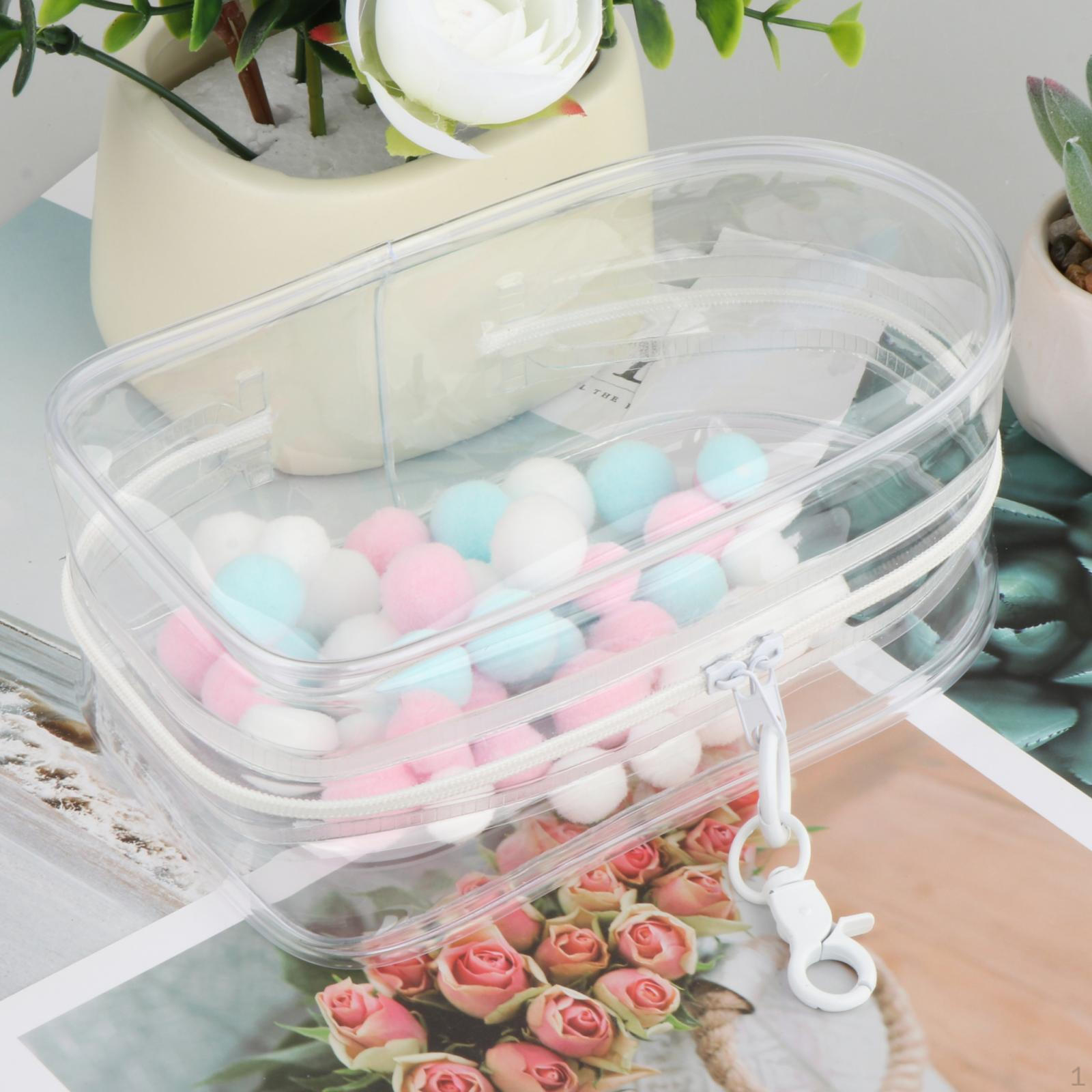 Clear Display Case Keychain Collectibles Waterproof Portable Gift for Mini Figures