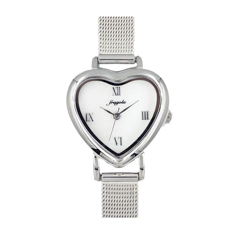 

[Follow] watch fragola heart mesh belt watch N00224S-1 SV ladies silver