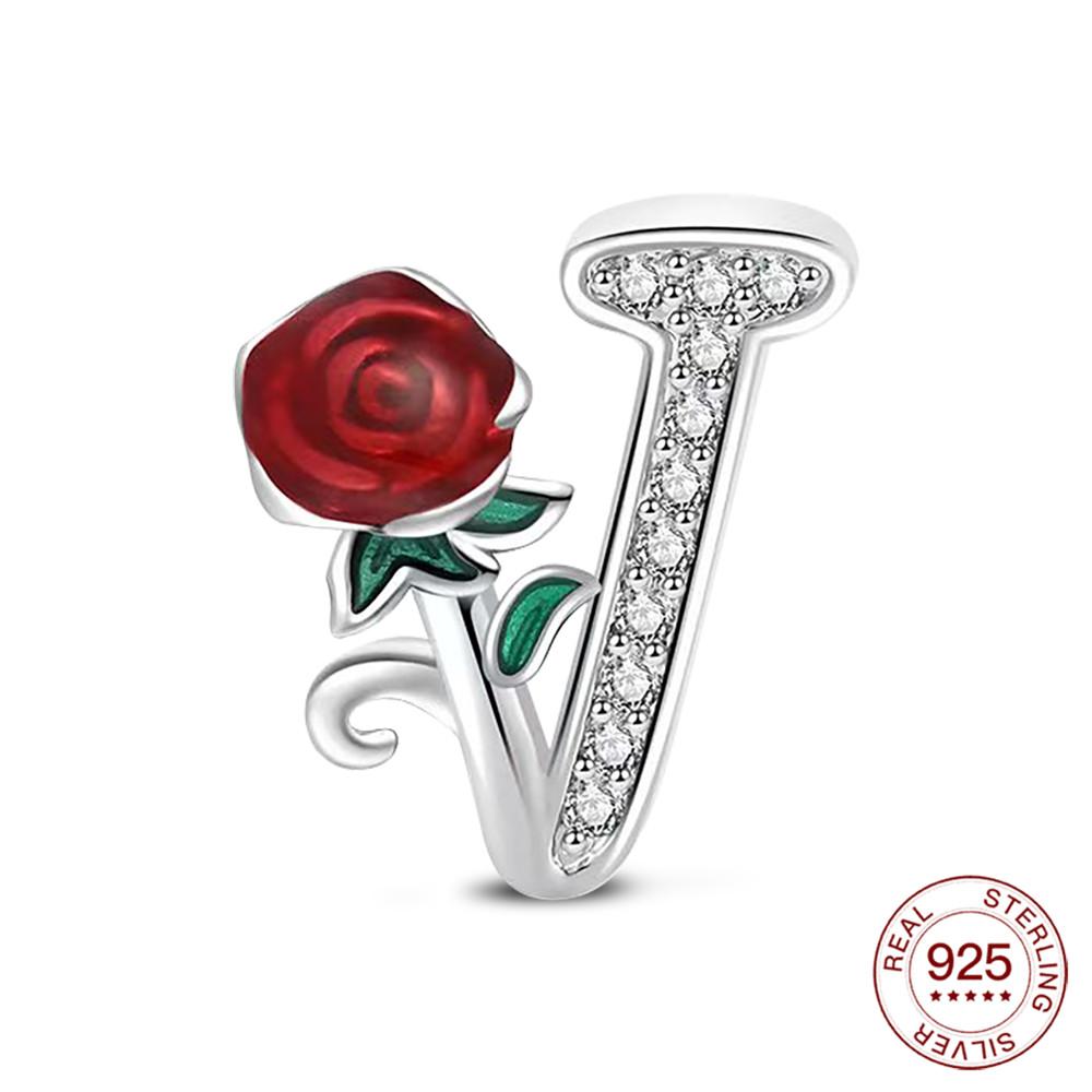 925 Silver Wedding Series Beaded Rose LOVE Love Charm Jewelry To Make Original Bracelet Women's Fashion Jewelry Gifts