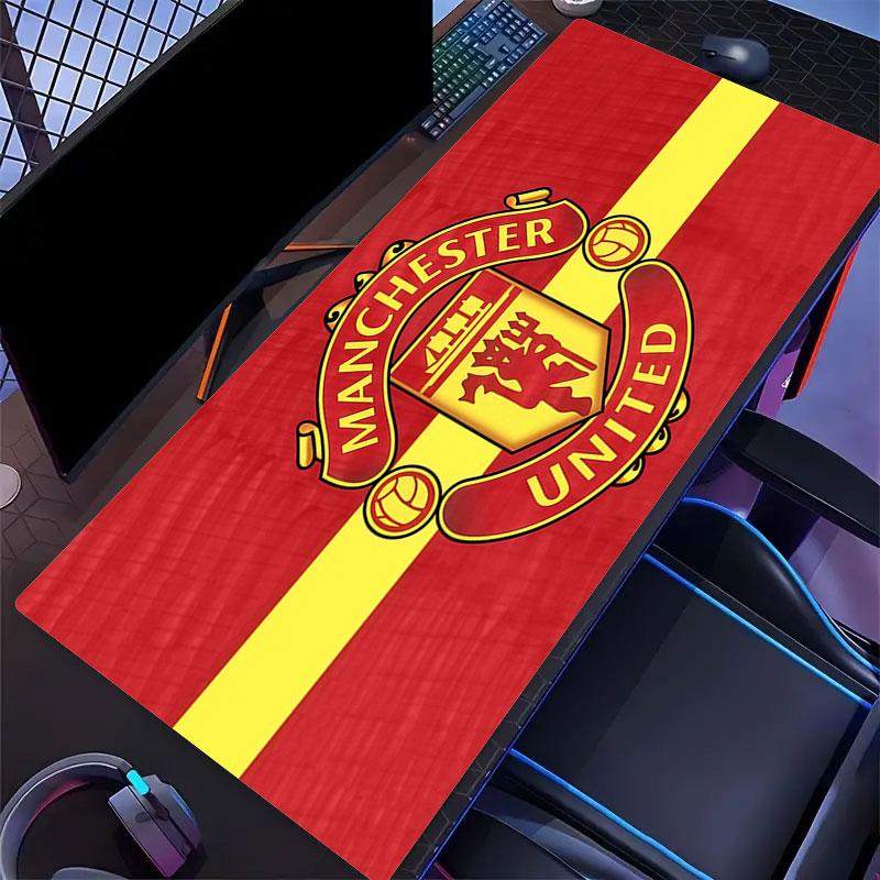 Man United Mouse Pad, Large Gaming Desk Mat, Non-slip XXL Mousepad for Laptop & Tablet, Mini PC Playmat with Stitched Edges
