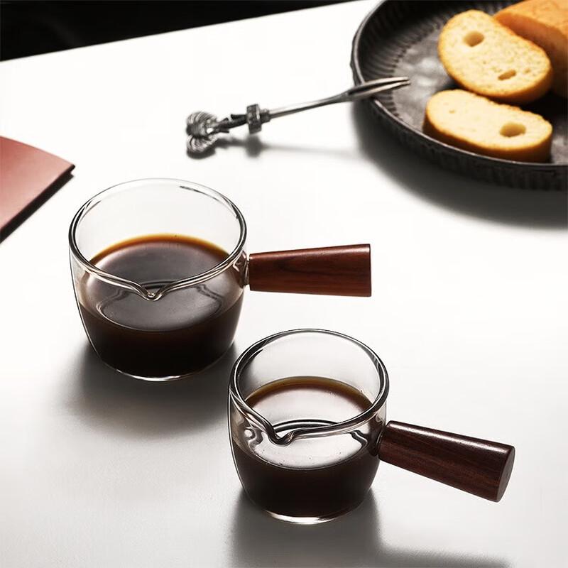 LISM Mini Coffee Measuring Cup with Wooden Handle