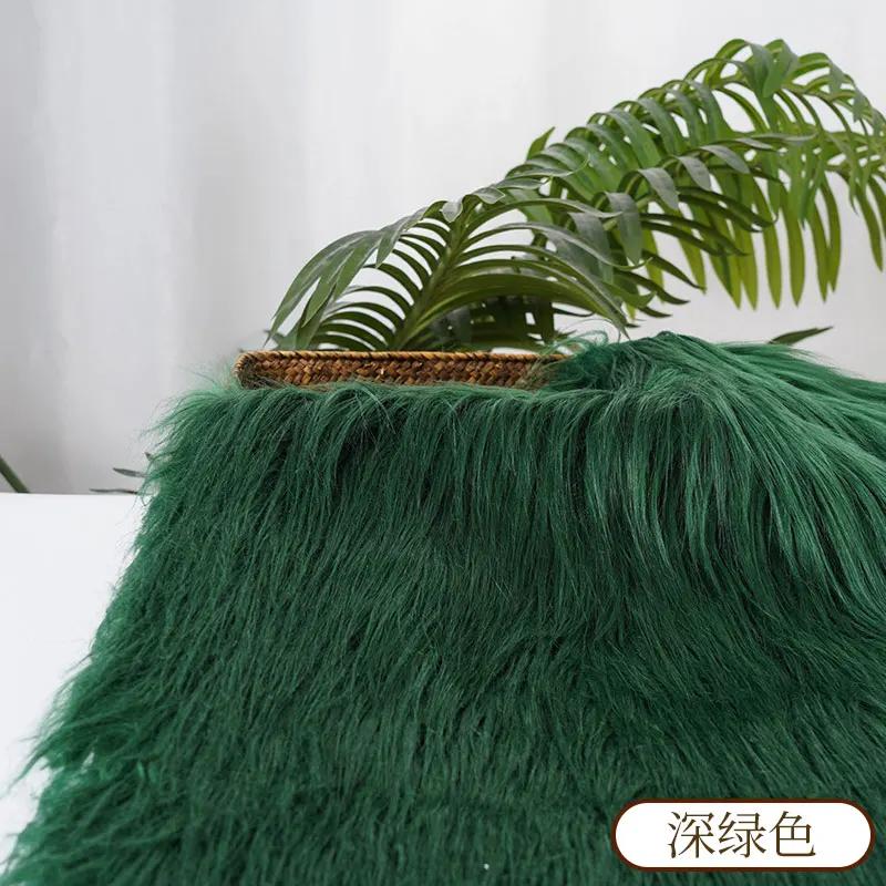 25x45cm Long Faux Fur Fabric For Needlework Animal Suit Fur Material DIY Doll Hair 9cm Long Hair Plush Sewing Fabric