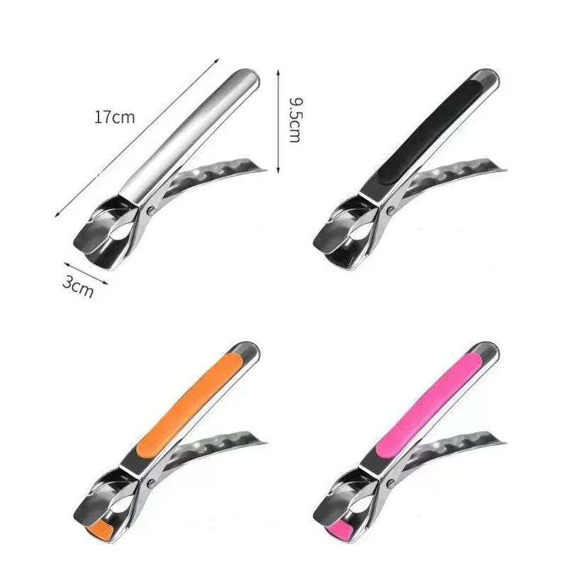 Anti-scald Gripper Clip Hot Dish Non-slip Plate Bowl Clip Retriever Tongs Silicone Handle Bowl Dishes Anti-scald Kitchen Tool