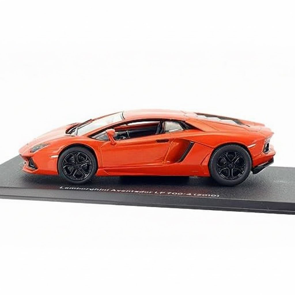 Lamborghini Aventador Die-Cast Model 1/43 AVENTADOR LP700-4 2010 (Orange) with Case