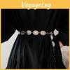 Elegant Vintage Silver Metal Chain Waist Belt For Women Perfect For Dresses And Suits