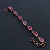 Ruby Handmade Gemstone Bracelet, Copper Electroformed Bracelet Antique Jewelry, For Engagement Gift