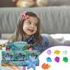 Dinosaur Fossil & Gemstone Excavation Kit - Archaeological Puzzle Toy with Starfish Marine Life 12 Real Gemstones IncludedM