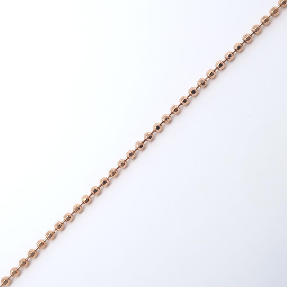 3P diamond Necklace K10 Pink Gold/diamond 2.2g Women Used
