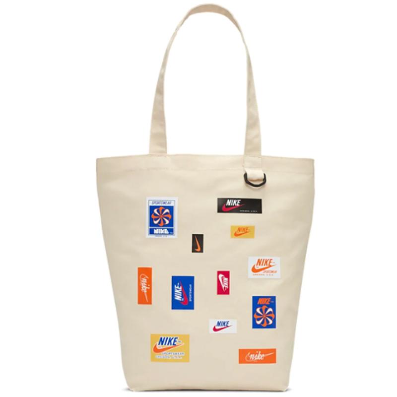 Nike Heritage Acrylic Tote Bag, Shopping Bag, Shoulder Bag, Handbag Regular Unisex White Casual BA6447-120