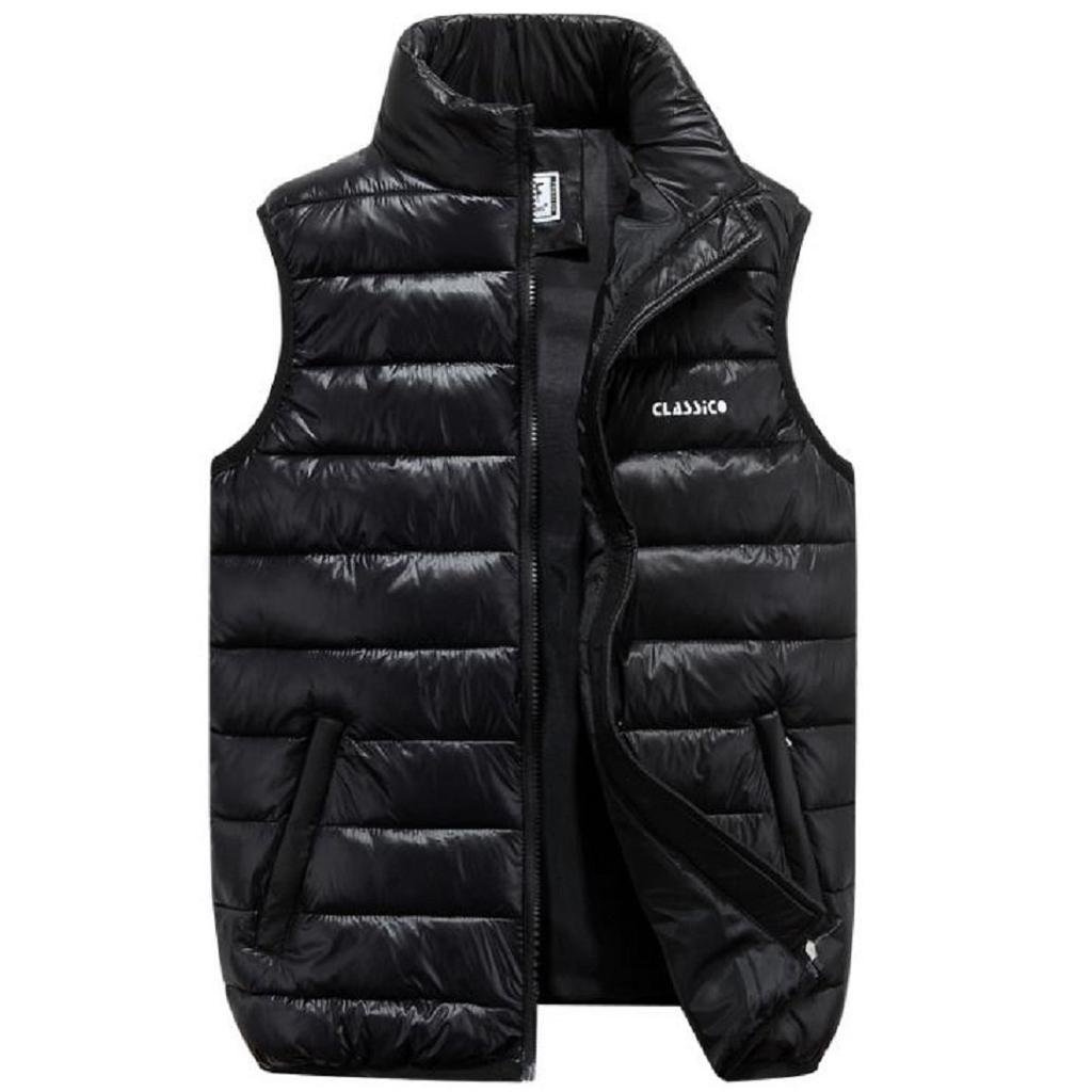 Two Steps Behind Men's Casual Down Vest, Plus Size, RE66 (M, Black)