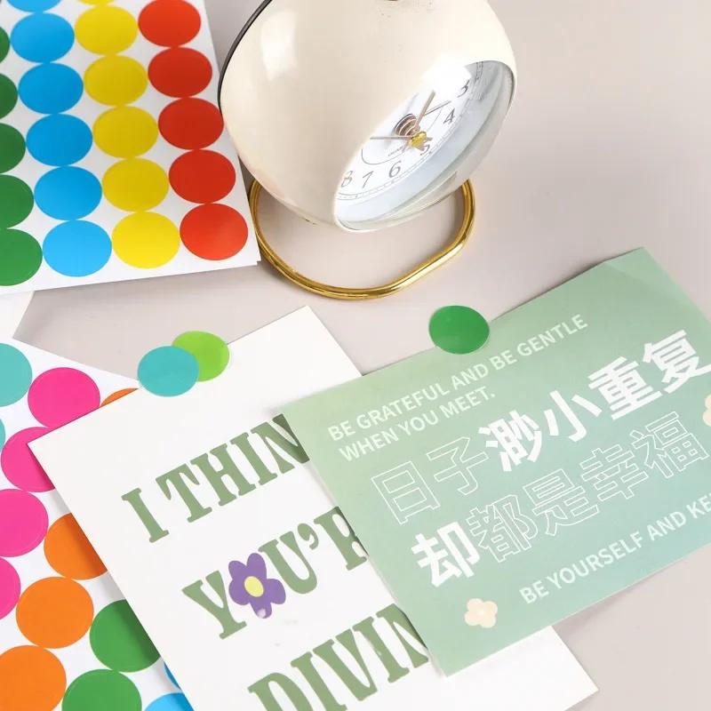 1 Sheet Colored Dot Stickers Round Color Coding Labels Polka Circle Dot Label Sticker for Office,Classroom Party Decoration