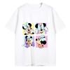 Disney Mickey Cartoon Print Short Sleeve Casual T-Shirt For Men Adult Children's Parent-Child Clothing 100-4XL Men Clothing Tees