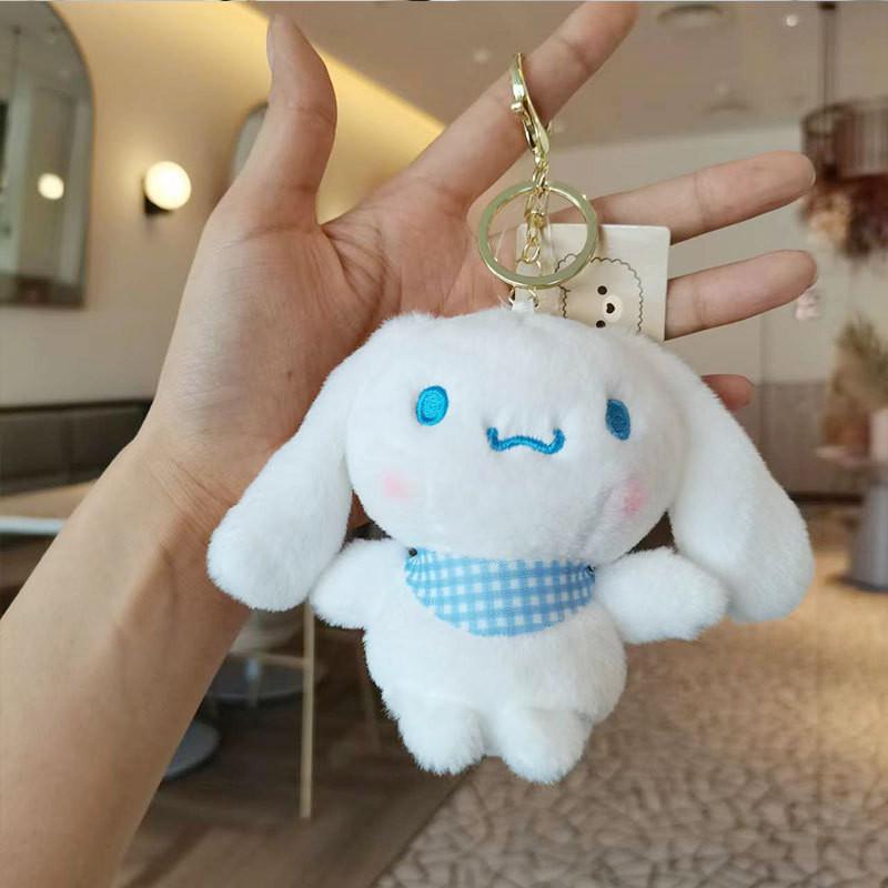 Adorable Sanrio Plush Keychain With Cute My Melody And Cinnamoroll 10cm Soft Toy