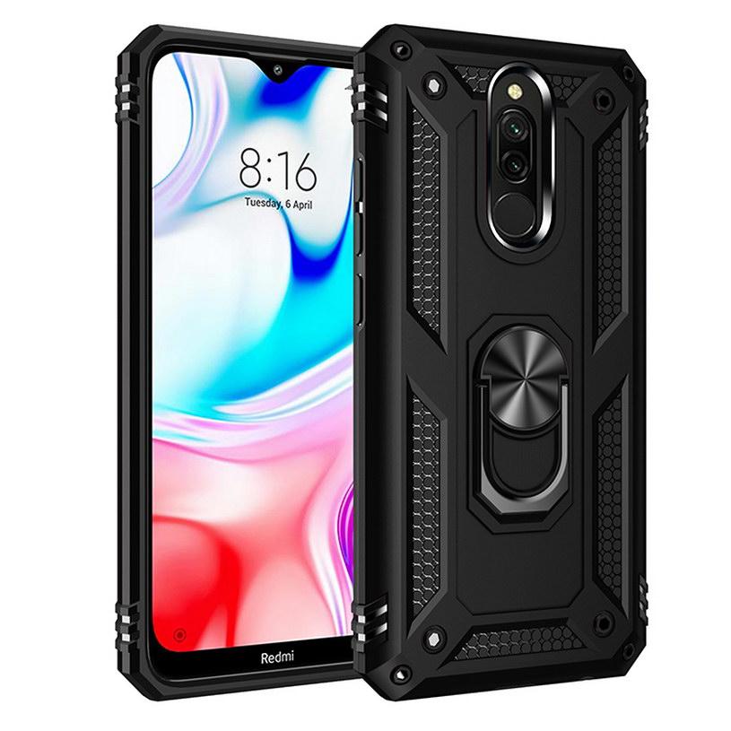 Armor Shockproof Case For Xiaomi Redmi 8 case Silicone Bumper Hybrid Case For xiaomi redmi 8A redmi8 Metal Ring Cover