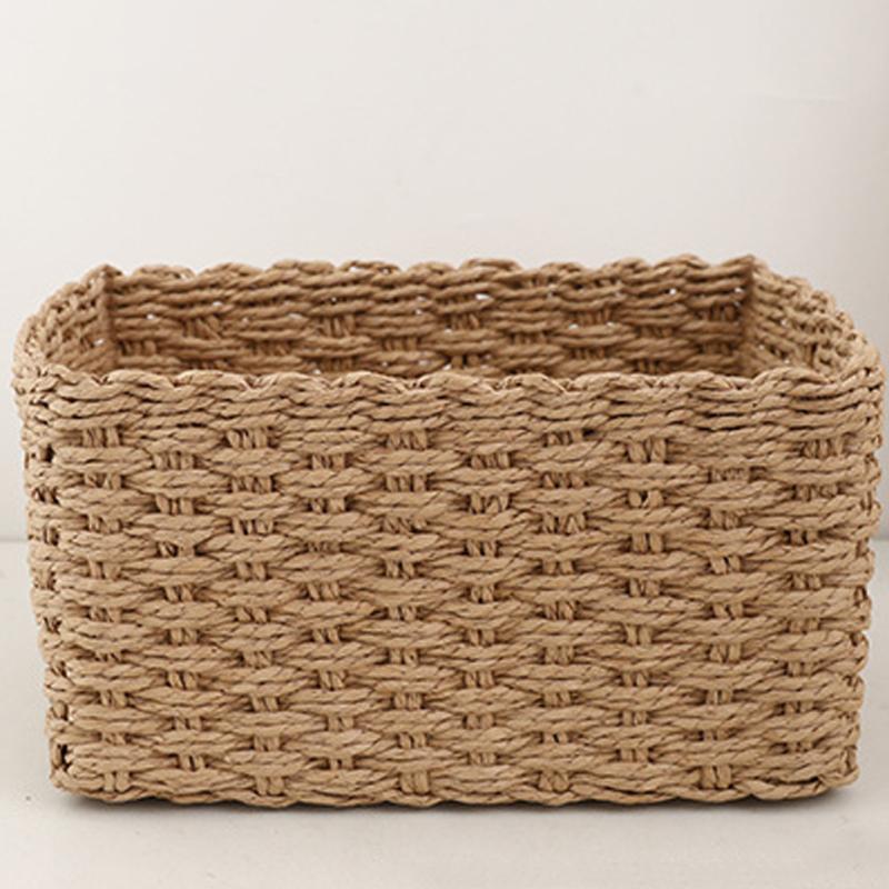 Handwoven Storage Basket — Home & Desktop Organizer for Sewing Supplies, Miscellaneous Items, and Cosmetics