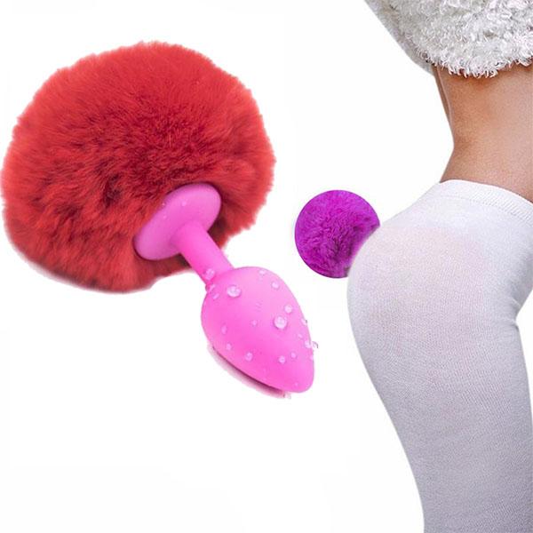 Roztomilý silikonový flirtující zadek, erotický ocas, pár plyšových sexuálních cosplay rekvizit