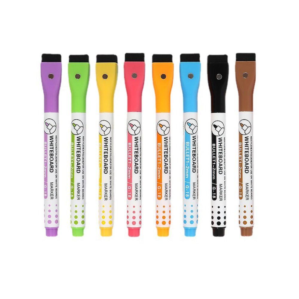 Erasable Multi-Color Magnetic Whiteboard Marker Art Marker Pen For Whiteboard Graffiti Manga Art Drawing Pen For School Office