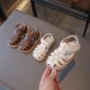 Children Casual Woven Sandals for Girls Summer New Fashion Korean Style Soft Bottom Anti-slippery Versatile Chic Roman Shoe21-30