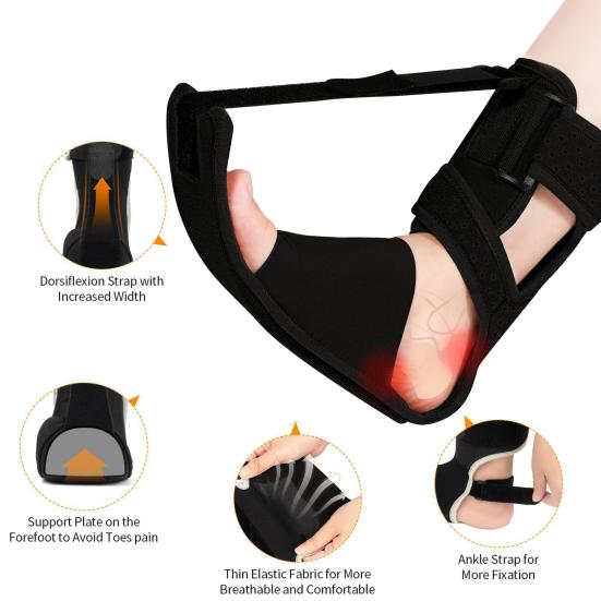 Plantar Fasciitis Night Splint Sock for Women Men Ankle Support Brace Soft Breathable Anti-slip Ankle Wrap for Athletes