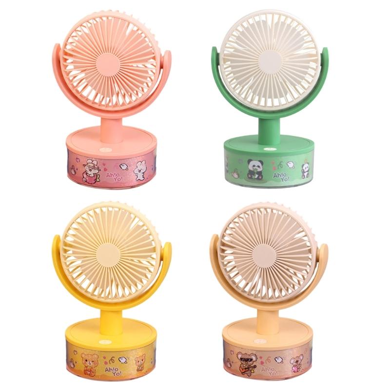 Practical Small Cooling Fan Air Circulation Fan with Adjustable Speed & Light Suitable for Indoor Desk Table Mounting