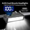 Powerful Bicycles Front Headlight Waterproof Bright LED Road Bike Light USB Rechargeable Bike Light for Night Cycling