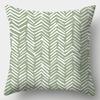 Avocado Green Pillowcase Square Sofa Pillowcase Plaid Plant Print Cushion Cover