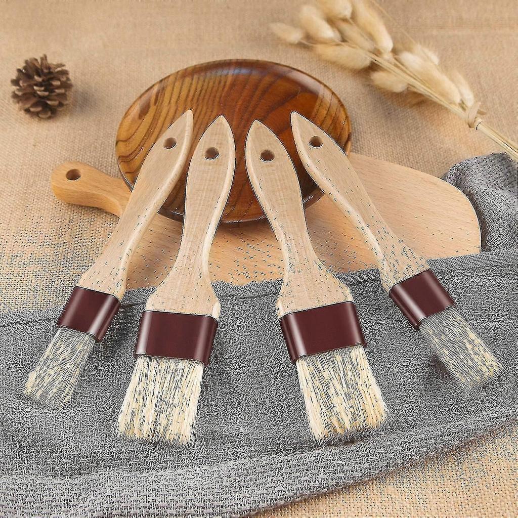 Cleaning Brush Pastry Brushes For Baking Basting Brush With Boar Bristle And Beech Hardwood Handles Culinary Oil Brush For Bbq Butter Grill Bbq Sauce
