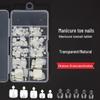 100 Pcs Transparent/Natural Full Cover Toenail Tips for Nail Art