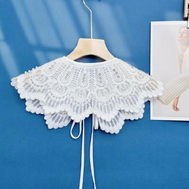 Floral Shirt Collar Detachable Embroidery Faux Collar Female Clothes Accessories