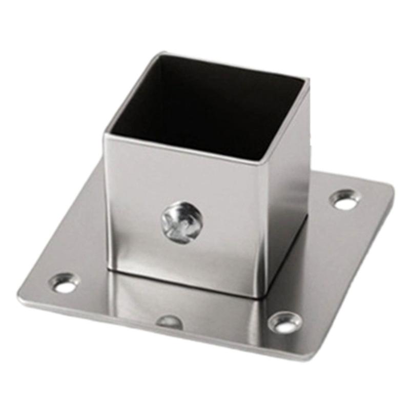 Flange di Montaggio Quadrate Moderne in Acciaio Inossidabile con Base Spessa per Organizzatori per Armadi e Scaffali Espositivi