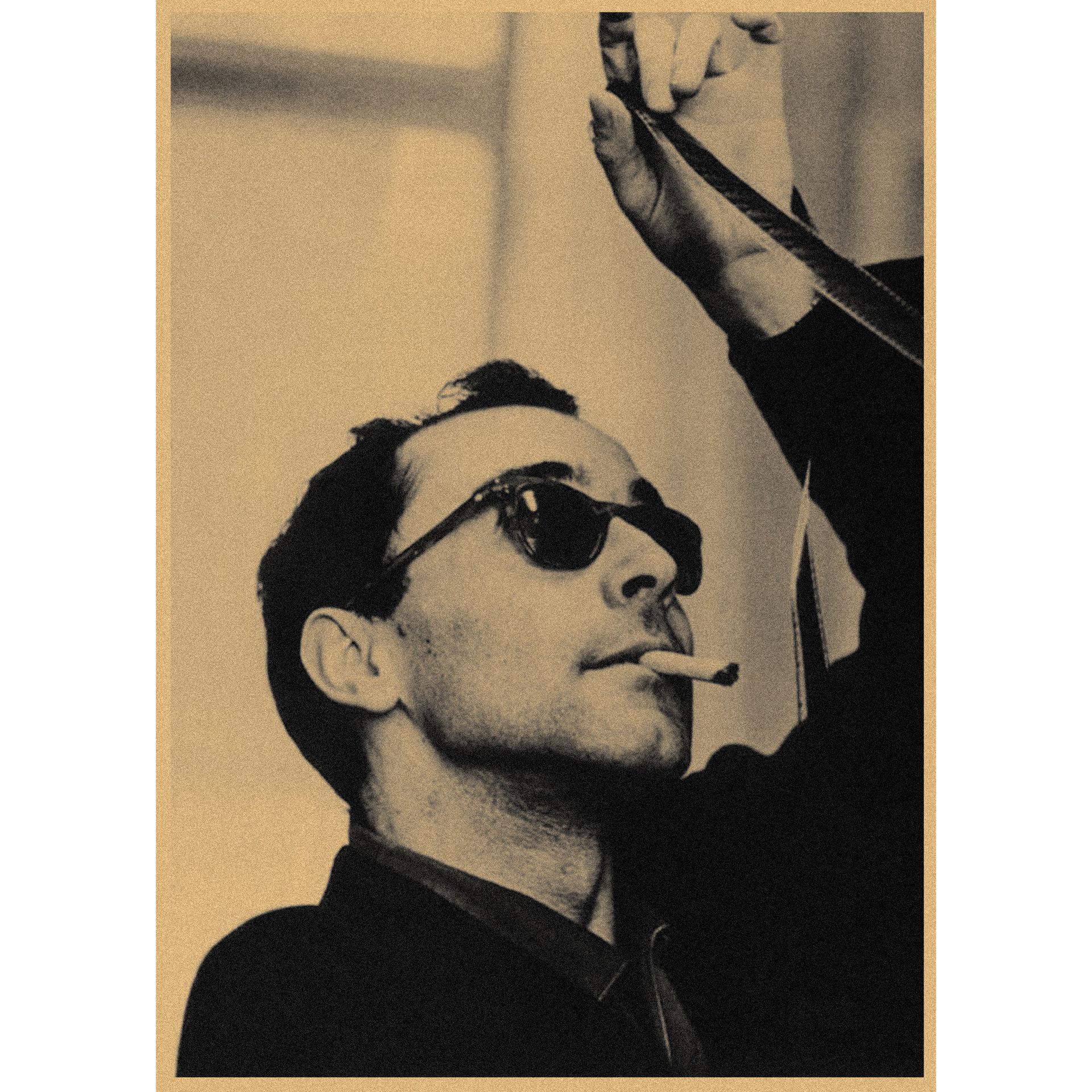 

Jean-Luc Godard Retro Kraft Paper Movie Poster for Bar/Cafe Wall Decor 29.7X42cm（A3）