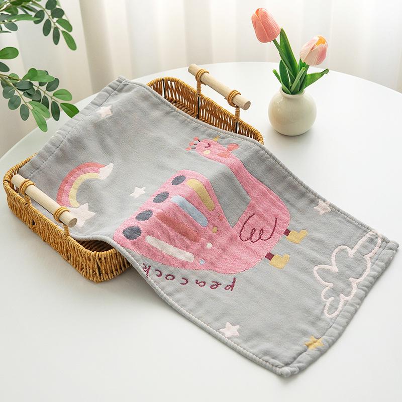 New Style Three-Layer Gauze Cotton Towel for Children - Absorbent Large Towel for Kindergarten Use