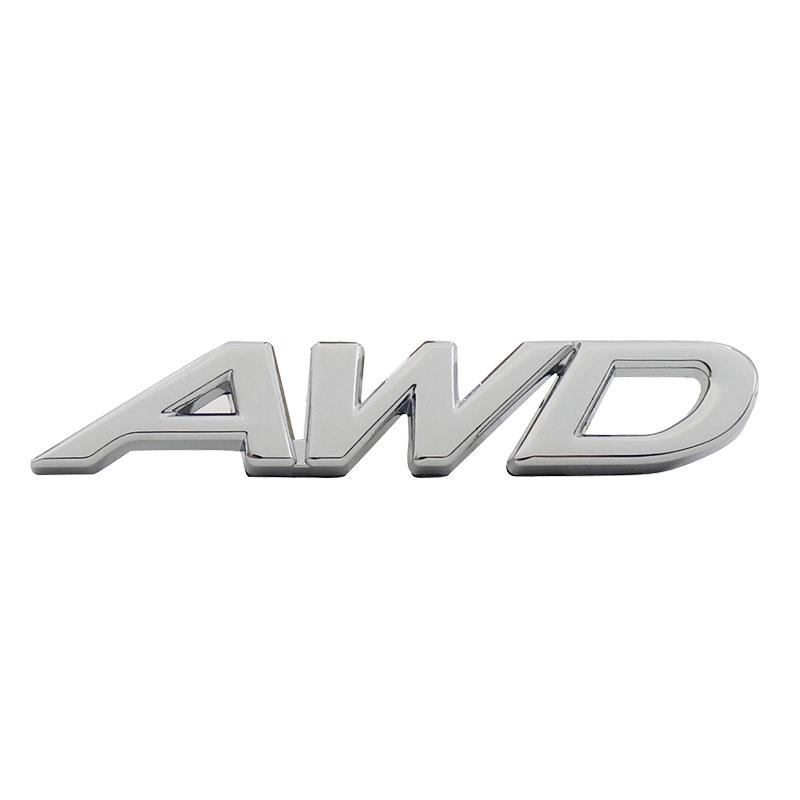 

3D AWD for Fender trunk Nameplate Decal Emblem Badge Sticker chrome