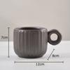 Vintage Kiln Glazed Porcelain Cup&saucer 250ml Coffee Mug Home Dining Table Milk Mugs Afternoon Tea Teacup Fruits Juice Cup