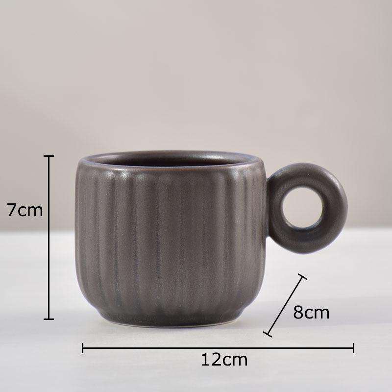 Винтажная глазурованная фарфоровая чашка с блюдцем 250 мл Кофейная кружка Домашний обеденный стол Молочные чашки Для послеобеденного чая Чашка для чая Чашка для фруктового сока 250ml