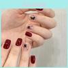 B661-1 Chinese Style Ink Short Stairs New Year Red Gradient Nail Stickers