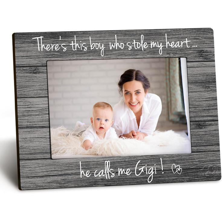 Gigi 4x6 Picture Frame, Gigi Gifts for Grandma, Grandma Gifts from Grandchildren, Grandma Photo Frame,There s This Boy Who Stole My Heart He Calls Me gigi-1