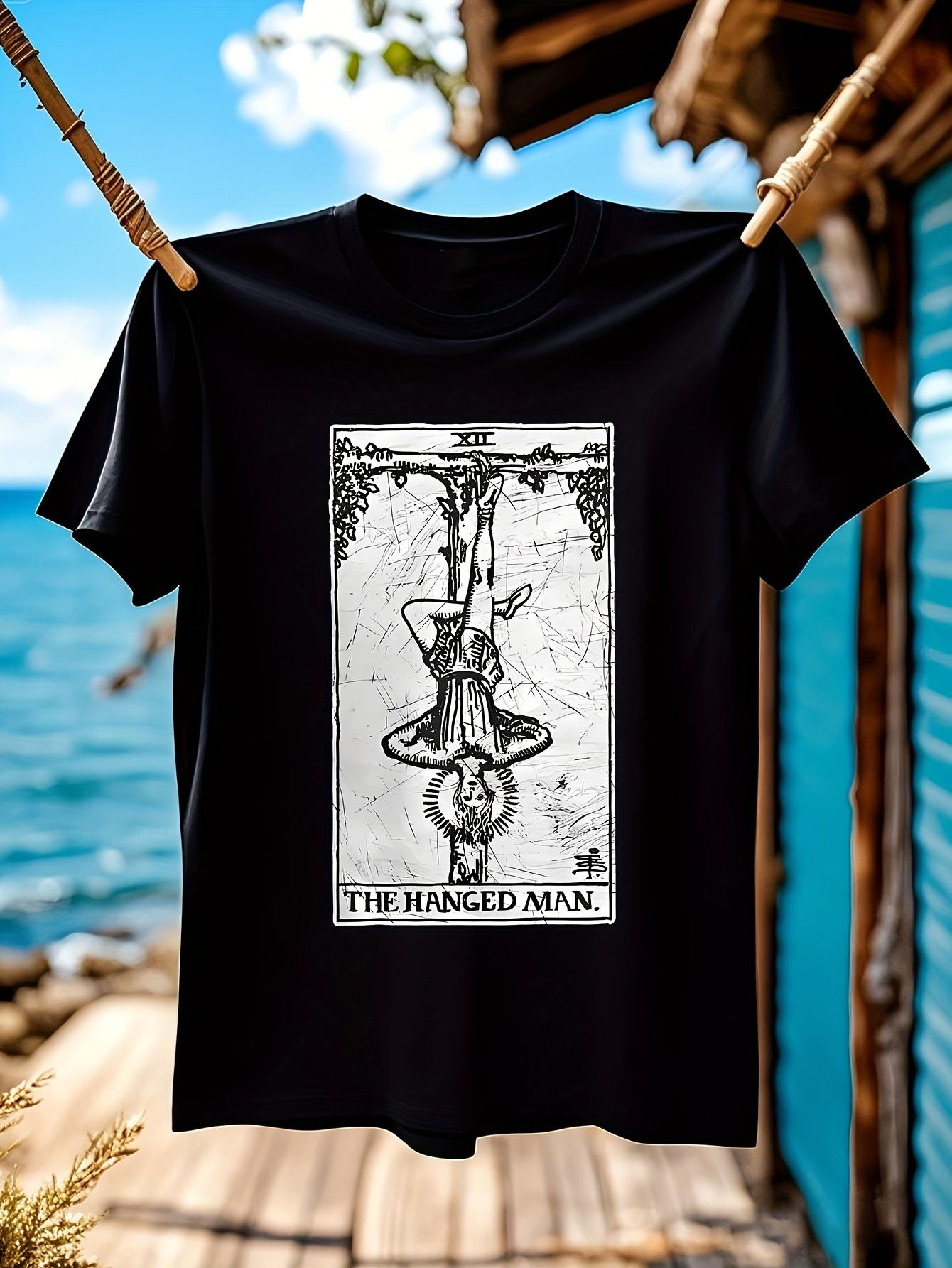The Hanged for Man Tarot Card Graphic T-shirt - Major Arcana Fortune Telling Occult Design XXL