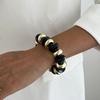 Round Beads Resin Bead Bracelet Multicolor Beaded Wristband Bohemian Jewelry  Gift for Women