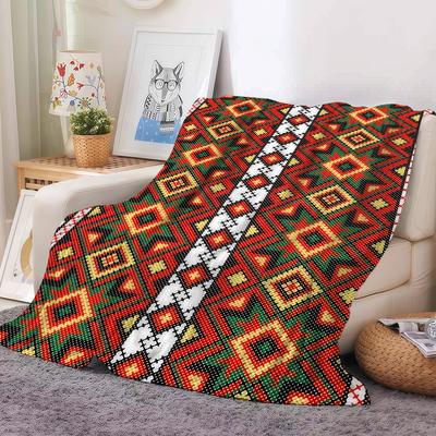 Ukraine Ornament Muster Decke Warm Und Weich Geeignet Für Schlafzimmer Wohnzimmer Sofa Bett Büro Reisen Camping
