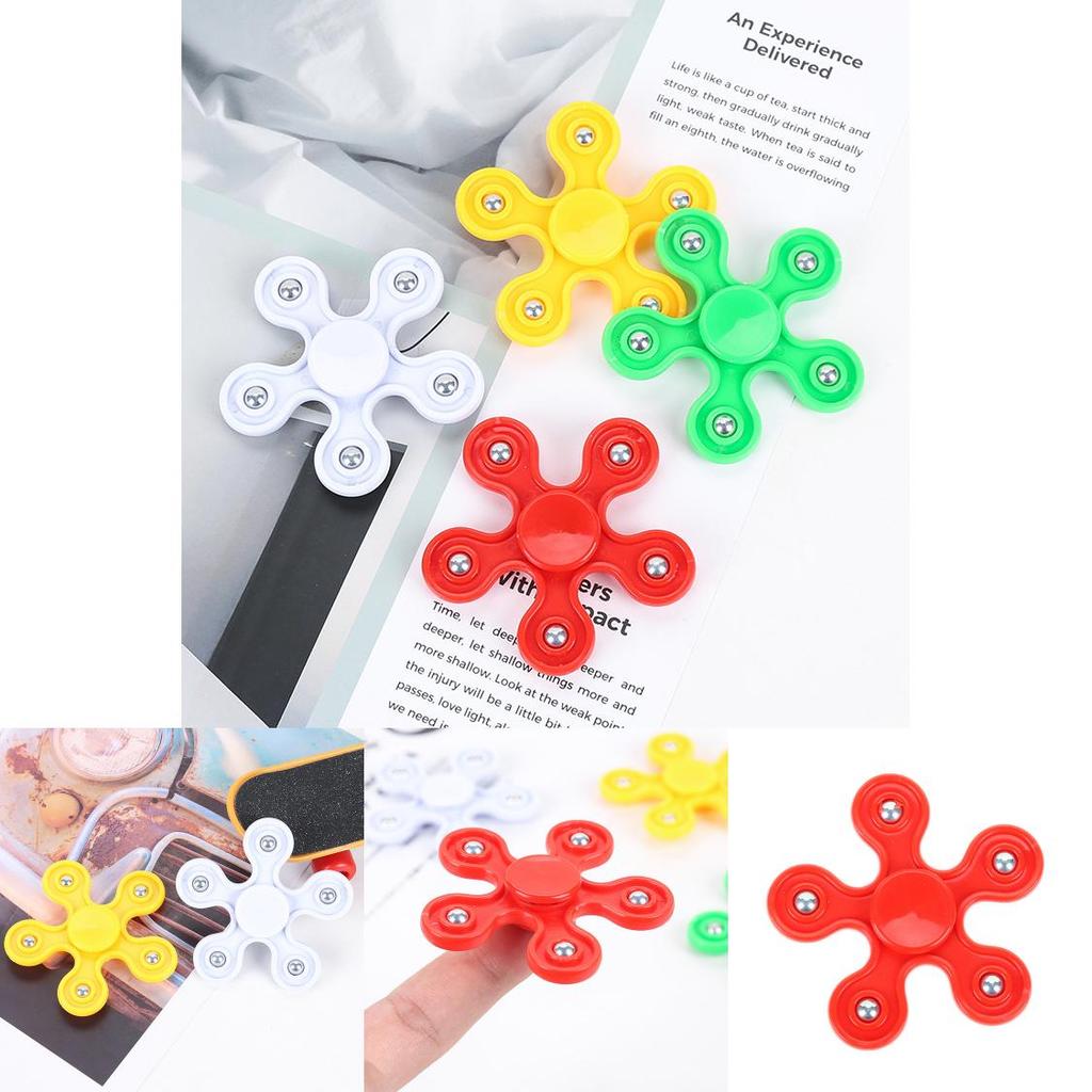 Fivestar Finger Spinner Giroscopio in Plastica con Cuscinetti a Spirale per Sollievo dallo Stress e Concentrazione
