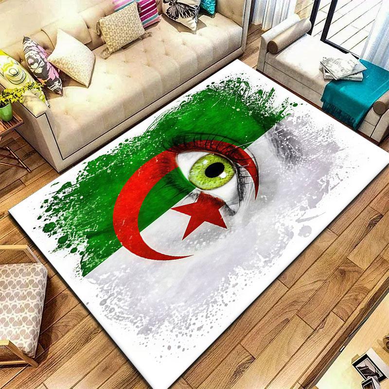 Algeria National Football Team Carpet Rug for Living Room Bedroom Home Sofa Decoration,Kids play Non-slip Floor Mat