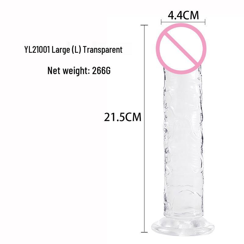 Large Crystal TPE Soft Eggless Dildo - Long-lasting Transparent Adult Pleasure Device
