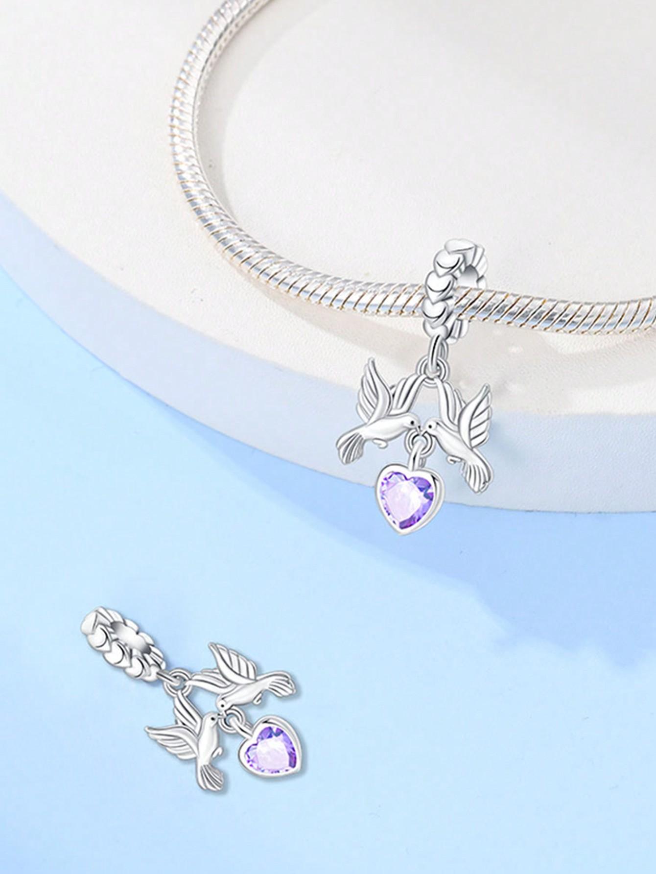 

Charms Plata Copper Colors Peace Dove Love Rose Beads Charm Pendant For Original Bracelet For Women Diy Jewelry Love Gift