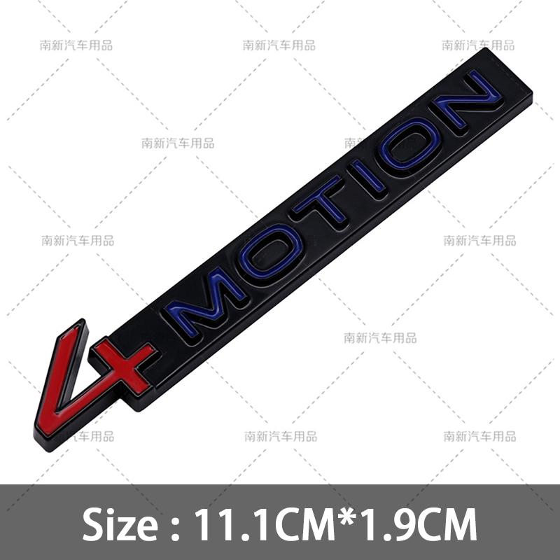 3D Metal 4 Motion Badge Rear Trunk 4Motion Emblem Car Body Stickers For GOLF R GTI 6 7 8 MK5 MK6 MK7 MK8 Car Styling Accessories