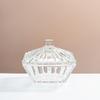 Small Cylindrical Transparent Glass Candy & Storage Box