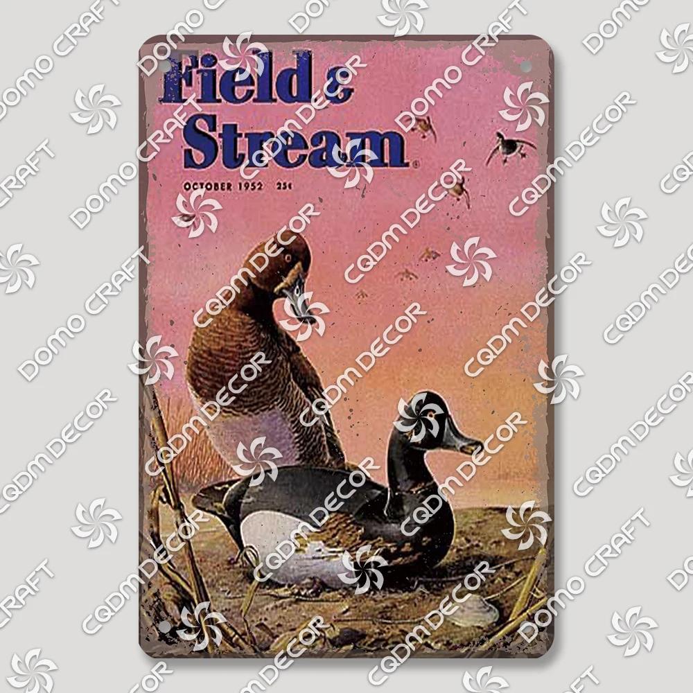 Hunting Metal Tin Signs, Ranger Shotgun Shells Vintage Poster, Retro Duck Elk Bear Metal Plaque, Club Farmhouse Home Wall Decor